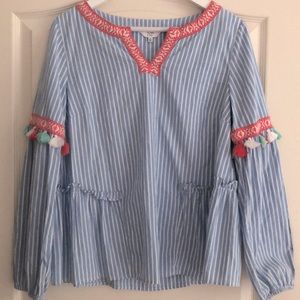 Crown & Ivy Boho Cotton Blouse